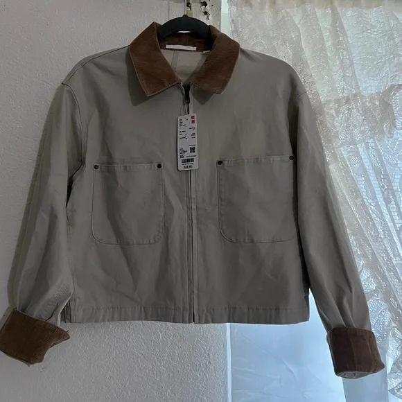Uniqlo Natural Zip-Up Short Jacket - Picture 3 of 6